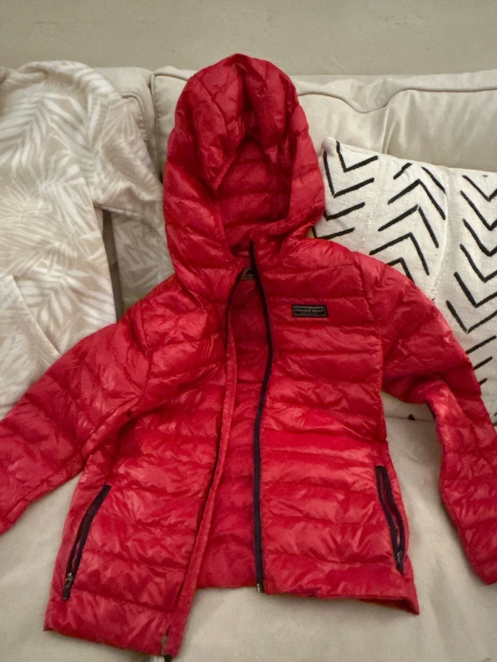 Vineyard Vines Boys' Hooded Lightweight Packable Puffer Jacket
